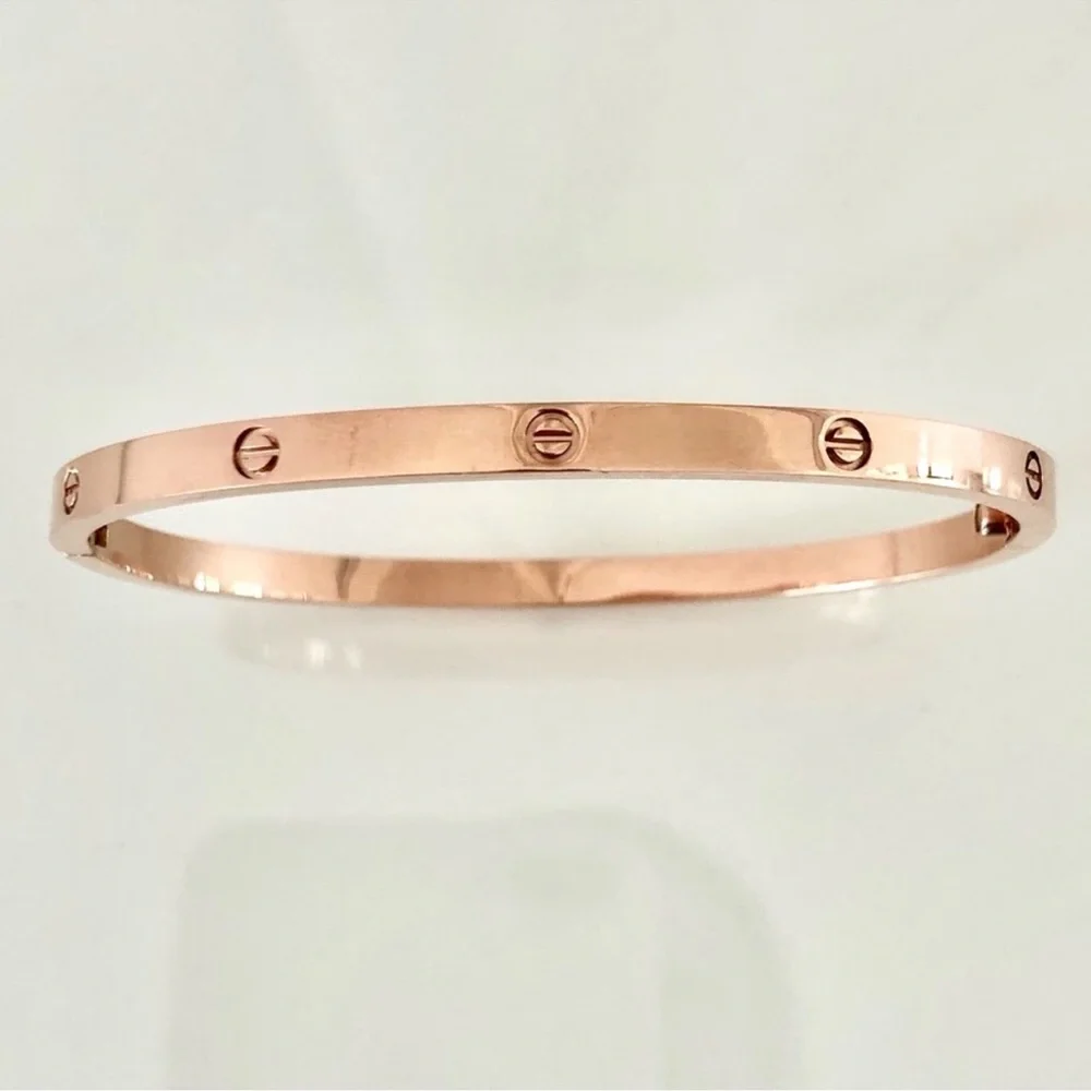 Generic Rose Gold Small Model Screw Bangle Bracelet and Screw Driver